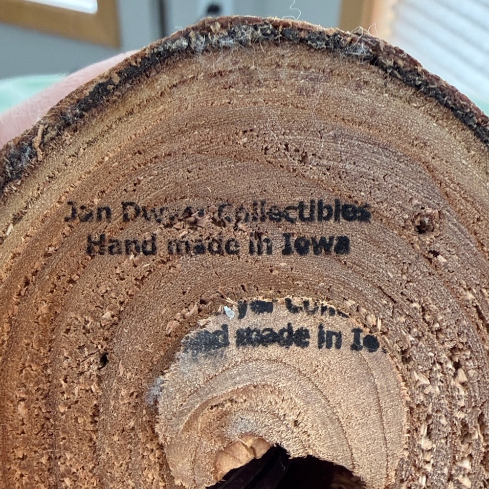 Handmade Rustic Wood Log Lamp that looks like a candle - Picture 5 of 8